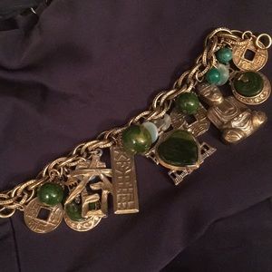 Vintage Jade Charm Bracelet
